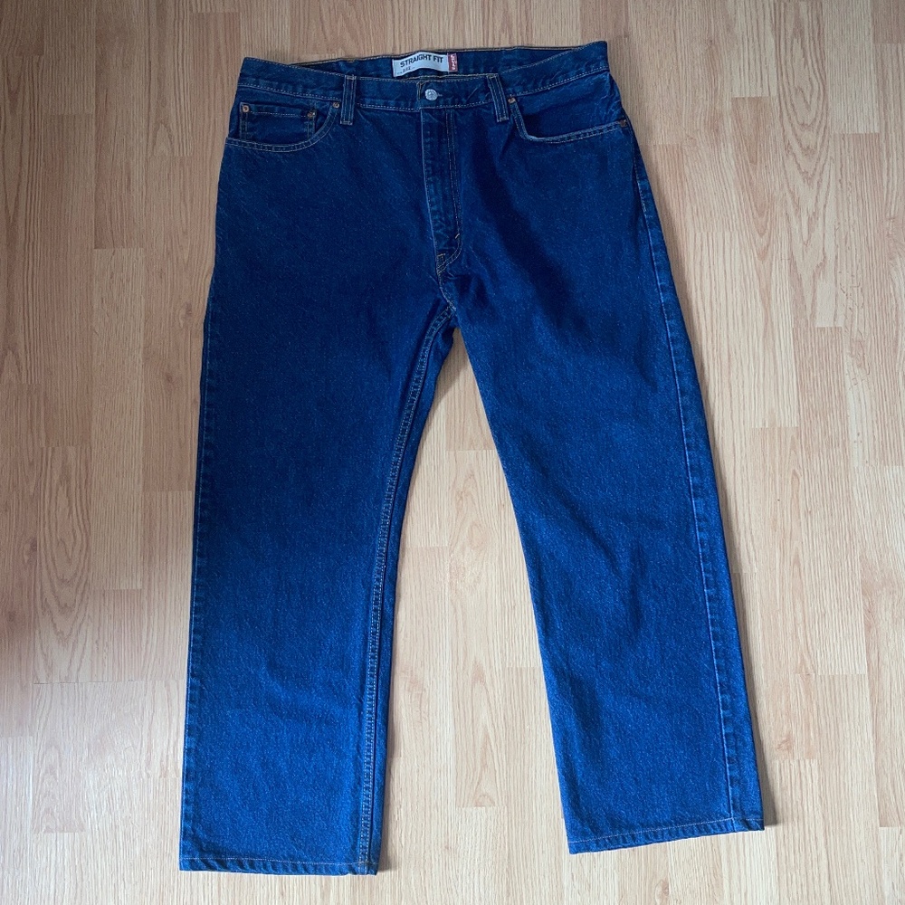 Men’s Levi’s 505 Straight Fit Denim Blue Jeans Size 38 x 30